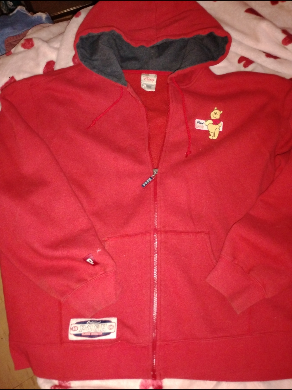 Disney Winnie the Pooh Red Kids Zip Hoodie